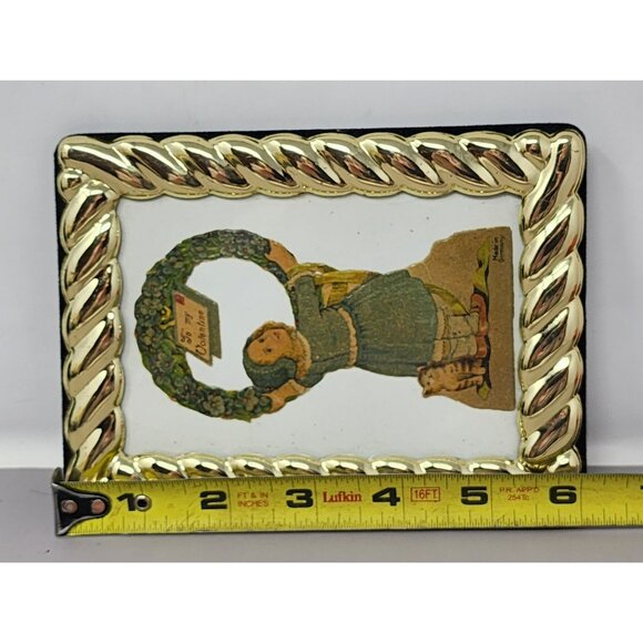 Vintage Gold-Plated Frame With German Valentines‎ Day Illustration - Picture 6 of 6